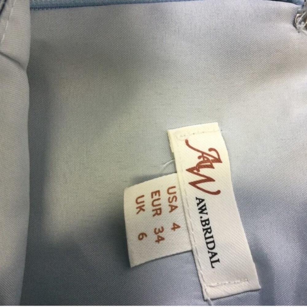 Brand New AW BRIDAL Blue Satin dress - Picture 6 of 7